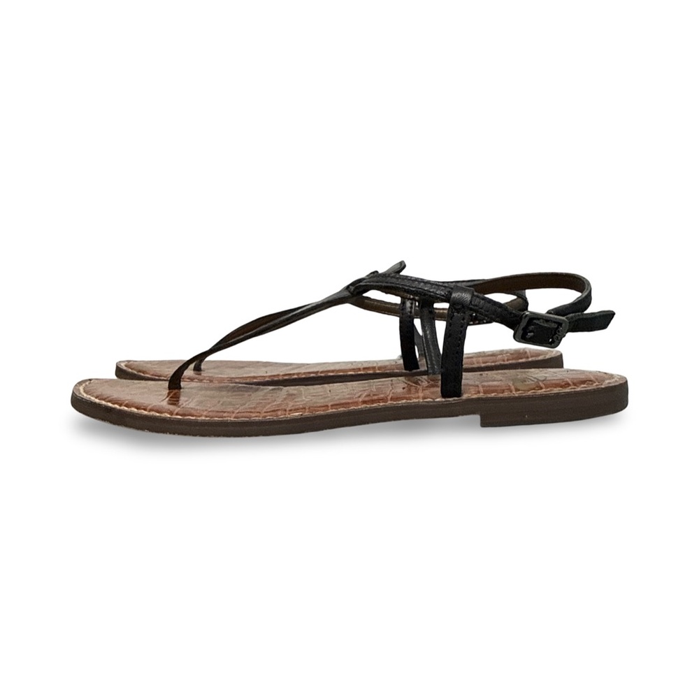 Sam Edelman “Gigi” Leather T-Strap Sandals Women’s 8 Black - Picture 5 of 10